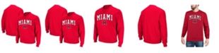 Colosseum Men's Red Miami University RedHawks Arch Logo Crew Neck Sweatshirt